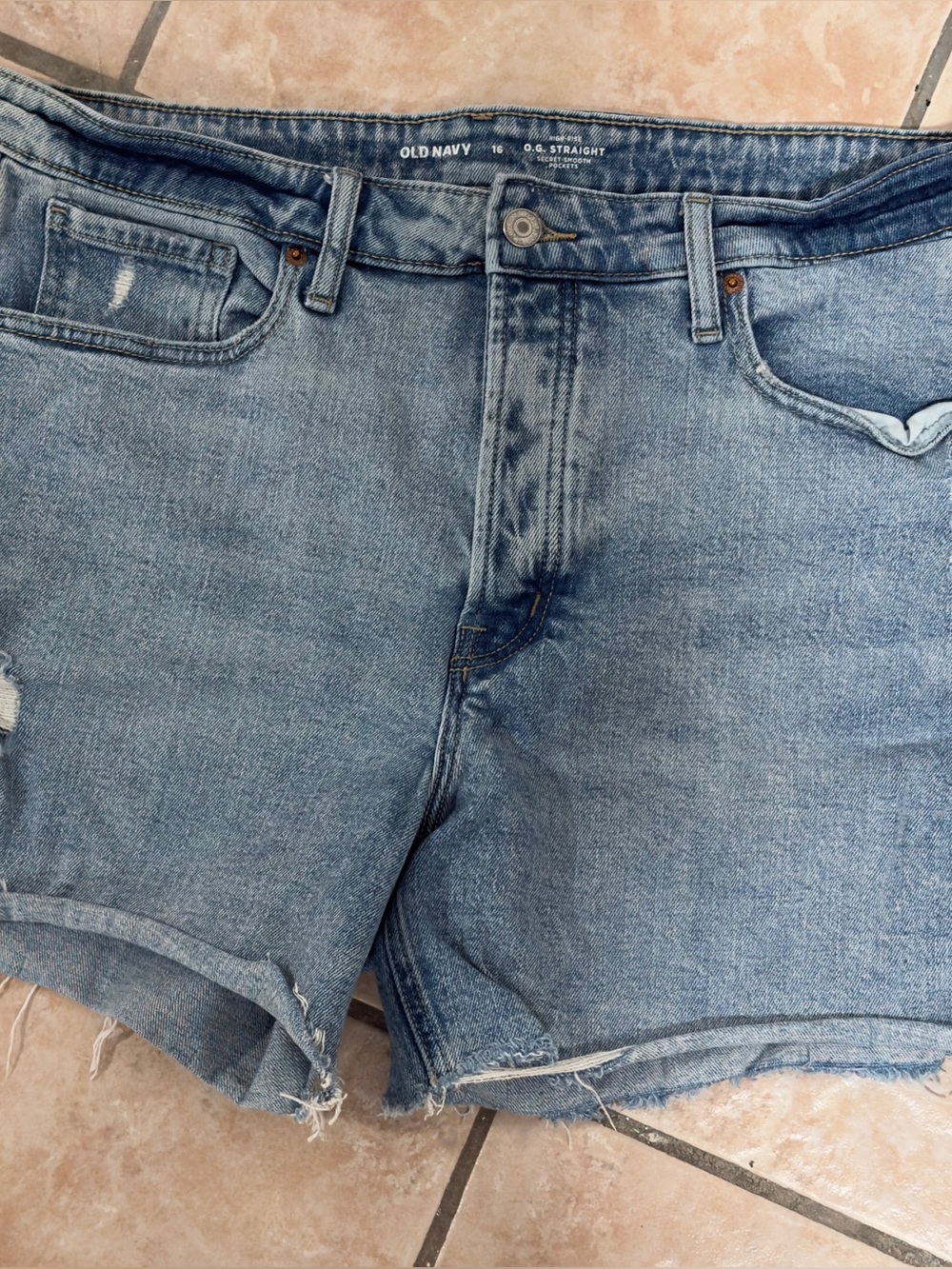 Old Navy Cutoff Light Blue Jean Shorts size 16